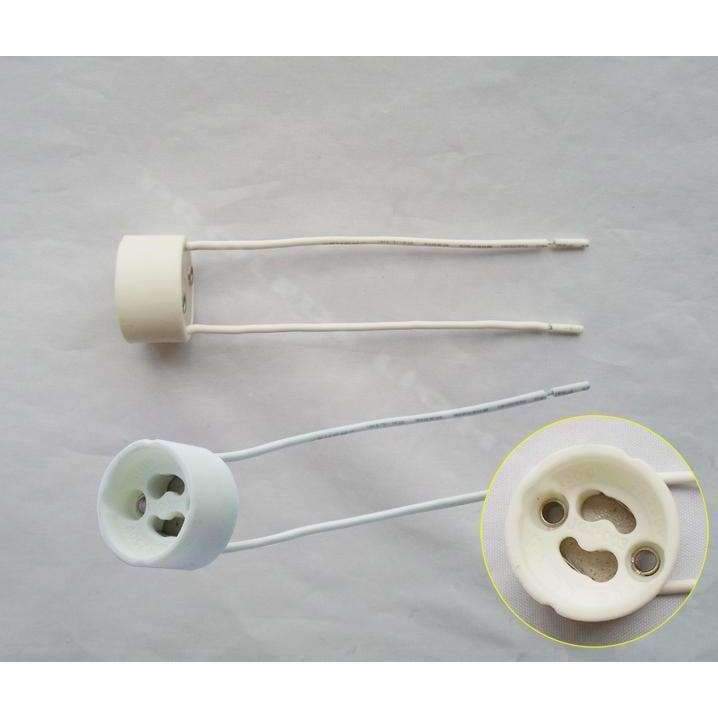 Planet Gates Free shipping 20 PACK ceramic gu10 holder socket base gu5.3 10cm wires light fixtures spotlight accessories