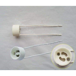 Planet Gates Free shipping 20 PACK ceramic gu10 holder socket base gu5.3 10cm wires light fixtures spotlight accessories