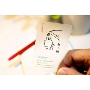 Planet Gates Free shipping 200pcs Plastic transparent PVC business card single faced printing clear card matte finishing 0.36mm thickness