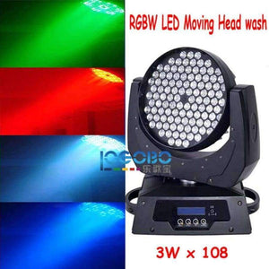 Planet Gates Free Shipping 6 PCS/Lot 3Wx108 DJ Lights Led Wash RGBW LEDs Bulbs Wall Moving Head Washer Light Professional Sound Up Lightings
