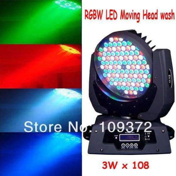 Planet Gates Free Shipping 6 PCS/Lot 3Wx108 DJ Lights Led Wash RGBW LEDs Bulbs Wall Moving Head Washer Light Professional Sound Up Lightings