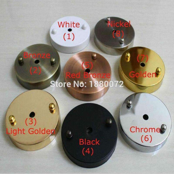 Planet Gates FREE shipping D100mm Ceiling Canopy Ceiling Rose  Wall Lamp Base lighting accessories white cord grip-Silver