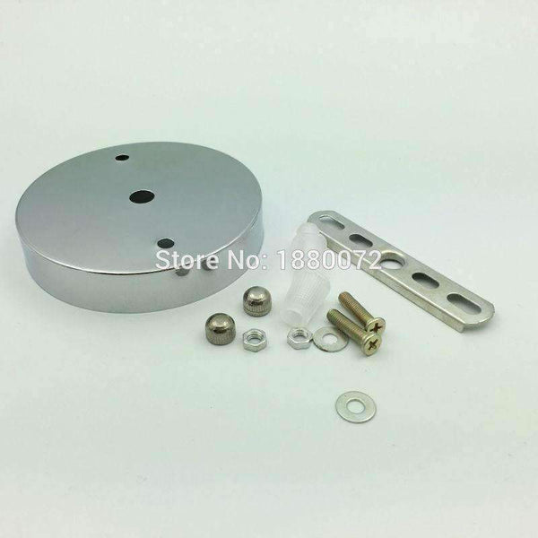 Planet Gates FREE shipping D100mm Ceiling Canopy Ceiling Rose  Wall Lamp Base lighting accessories white cord grip-Silver