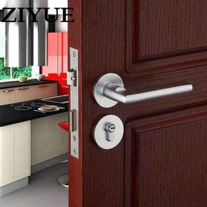 Planet Gates Free Shipping Silver White European Simple Space Aluminum Solid Split Door Lock Indoor Bedroom Wooden Mechanical Hardware Locks
