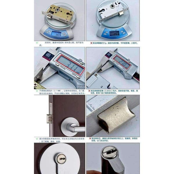 Planet Gates Free Shipping Silver White European Simple Space Aluminum Solid Split Door Lock Indoor Bedroom Wooden Mechanical Hardware Locks