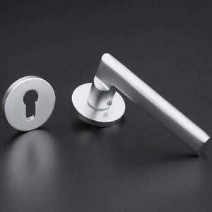 Planet Gates Free Shipping Silver White European Simple Space Aluminum Solid Split Door Lock Indoor Bedroom Wooden Mechanical Hardware Locks