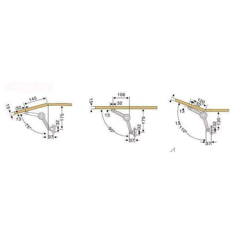 Planet Gates Free stop spring hinges Hydraulic rod drawer lift support cushioning for Kitchen Cabinet Door Furniture Hardware