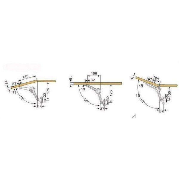 Planet Gates Free stop spring hinges Hydraulic rod drawer lift support cushioning for Kitchen Cabinet Door Furniture Hardware