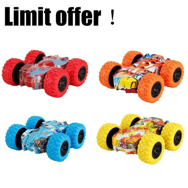 Planet Gates Friction Car Double-sided Graffiti Stunt Car 4wd Off-road Car Model Vehicle Children's Toy Die-casting Pull Back Racing Car