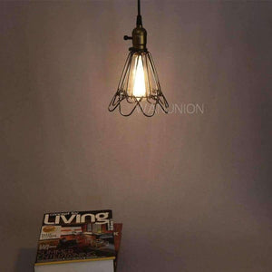 Planet Gates FRLED Fashion Vintage Wire Lamp Cage DIY Lampshade Industrial Lamp Guard Cage Lamp Shade Guard Classic Black Nordic Bulb Cover