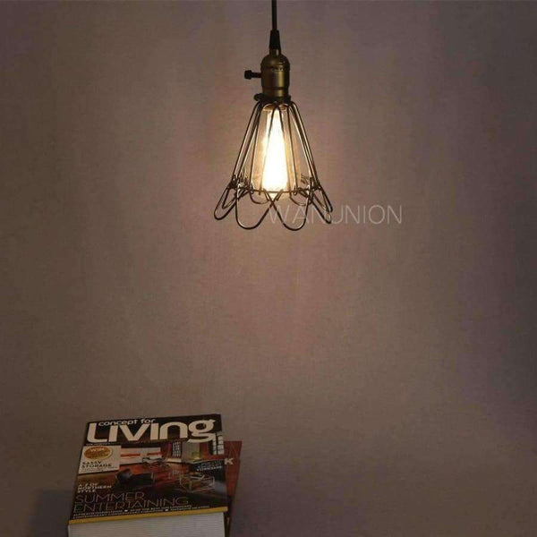 Planet Gates FRLED Fashion Vintage Wire Lamp Cage DIY Lampshade Industrial Lamp Guard Cage Lamp Shade Guard Classic Black Nordic Bulb Cover