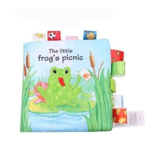 Planet Gates frog 1pcs Cartoon Soft Cloth Book Cute Fruit Style Baby Toys Infant Kids Early Education Learning Education Unfolding Activity Books