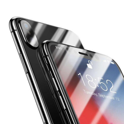 Planet Gates Front Back Glass / For iPhone Xs 5.8 Baseus Front Screen Protector + Back Tempered Glass For iPhone Xs Xs Max XR 2018 Protective Glass 9H Thin Full Coverage Glass