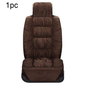 Planet Gates Front Brown 1pc / Russian Federation Automobiles Seat Cover Plush Car Seat Covers Interior Seat Cushion Warm Universal For Winter Protector Carpet Mats Accessories