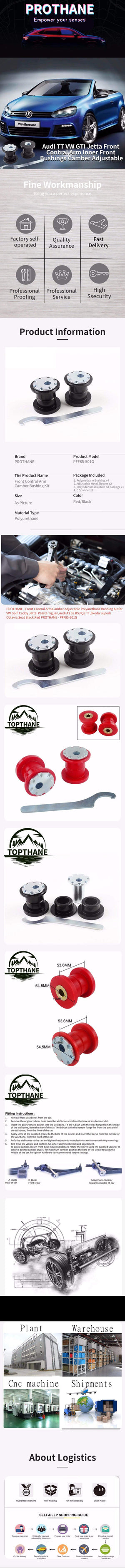 Planet Gates Front Control Arm Camber Adjustable Polyurethane Bushing Kit For VW Golf Jetta Passta ,Audi A3 S3 Q3 TT,Skoda Superb ,