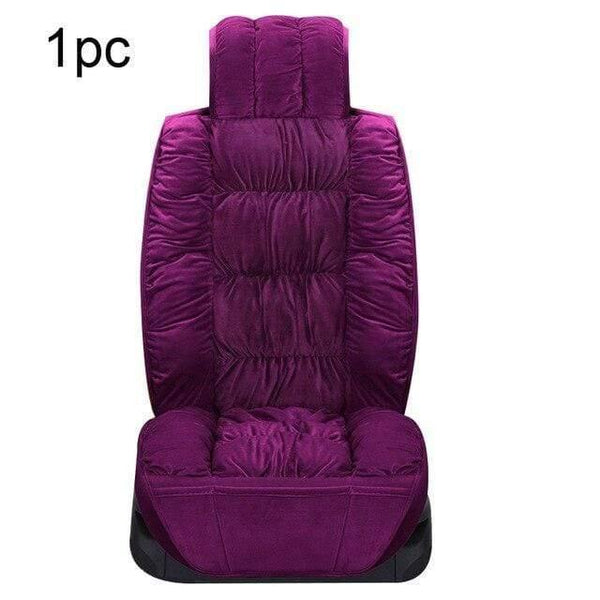 Planet Gates Front Purple 1pc / Russian Federation Automobiles Seat Cover Plush Car Seat Covers Interior Seat Cushion Warm Universal For Winter Protector Carpet Mats Accessories