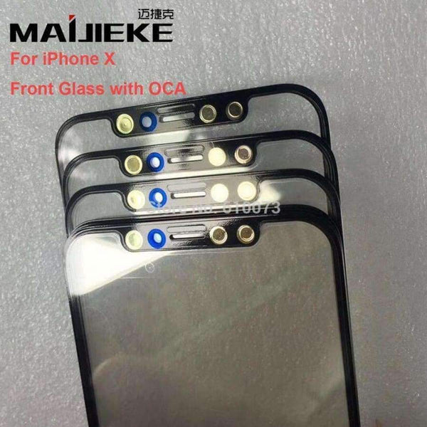 Planet Gates Front Screen Outer Glass Len with OCA Assembly for iPhone X Touch Panel Replacement Repair Parts