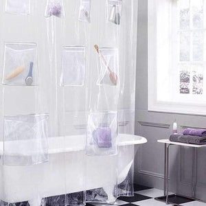 Planet Gates Frosted Translucent Bathroom Shower Curtain with Pocket Waterproof Bath Curtain Clear Translucent Bathroom Shower Curtain Bathroom Products