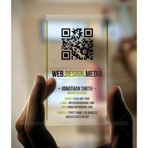 Planet Gates Frosted transparent business card printing, 0.4mm Thickness, Top quality, Best Price+free shipping