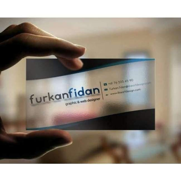 Planet Gates Frosted transparent business card printing, 0.4mm Thickness, Top quality, Best Price+free shipping