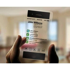 Planet Gates Frosted transparent business card printing, 0.4mm Thickness, Top quality, Best Price+free shipping