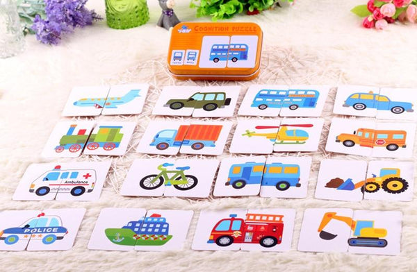 Planet Gates Fruit Animal Cognition Card Puzzle Game For Baby Toddler Montessori Matching Game 3D Jigsaw Kids Early Learning Educational Gift
