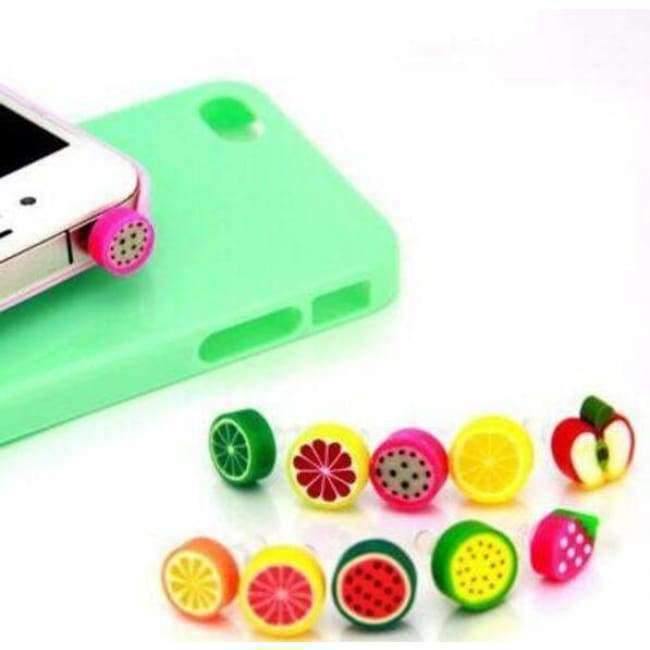 Planet Gates Fruit Dust Plug Dust Cap For Iphone Samsung 3.5mm Universal Earphone Headphone Mobile Phone Accessory