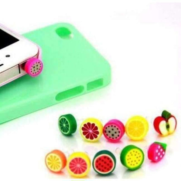 Planet Gates Fruit Dust Plug Dust Cap For Iphone Samsung 3.5mm Universal Earphone Headphone Mobile Phone Accessory