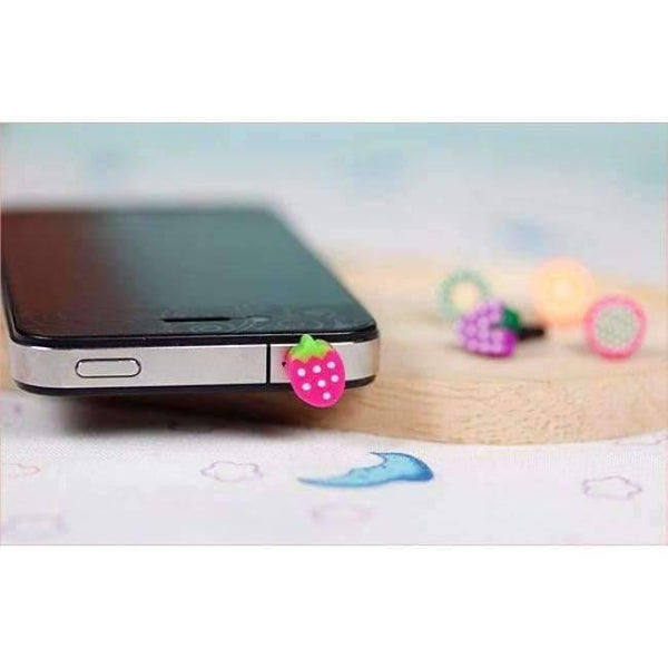 Planet Gates Fruit Dust Plug Dust Cap For Iphone Samsung 3.5mm Universal Earphone Headphone Mobile Phone Accessory