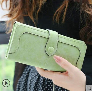 Planet Gates fruit green Fashion Women  Wallet Matte Stitching Women Long Brand Purse Clutch 9 Colour Handbag Wristlet  free shipping