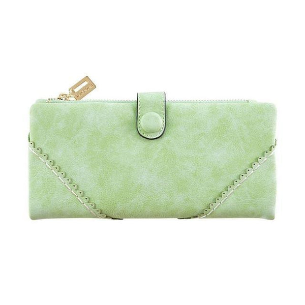 Planet Gates Fruit green Wallet Luxury Brand Women Wallets Fashion Hasp PU Leather Wallet Female Purse Clutch Money Women Wallet Coin Purse zk30
