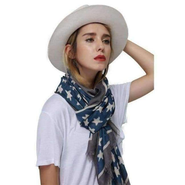 Planet Gates FS431 6 / 180CM X 90CM Cotton Scarf Women Shawls Pashmina Echarpe Femme Linen Wraps Thin Satin Pentagram Pattern Print Long Spring Summer Scarves