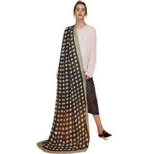 Planet Gates FS431 8 / 180CM X 90CM Cotton Scarf Women Shawls Pashmina Echarpe Femme Linen Wraps Thin Satin Pentagram Pattern Print Long Spring Summer Scarves