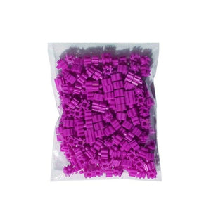 Planet Gates Fuchsia 200pcs Mini Building Blocks DIY Brick 1x1Dots 200PCS 25Colors Educational Games Toys for Children Compatible with brands blocks