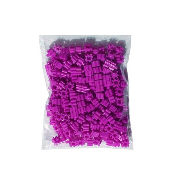 Planet Gates Fuchsia 200pcs Mini Building Blocks DIY Brick 1x1Dots 200PCS 25Colors Educational Games Toys for Children Compatible with brands blocks