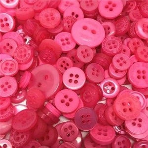 Planet Gates Fuchsia Mix 1000pcs Assorted Mixed Resin Buttons Arts Crafts Card Making Scrapbooking Sewing 9mm-20mm Bright/Chritsmas/Pastel/Primary Mix