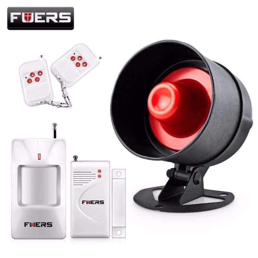 Planet Gates Fuers Alarm Siren Speaker Loudly Sound Alarm System Kits Wireless Home Alarm Siren Security Protection System for House Garage
