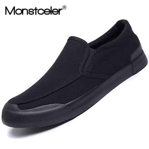 Planet Gates full black / 6.5 Monstceler Brand New Men's Canvas Loafers Shoes Breathable Fashion Men's Vulcanized Shoes M7833