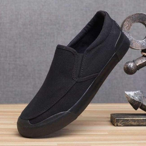 Planet Gates full black / 6.5 Monstceler Brand New Men's Canvas Loafers Shoes Breathable Fashion Men's Vulcanized Shoes M7833