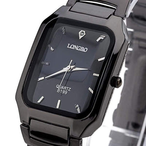 Planet Gates Full Black Man Size Brand Man Woman Lovers Clocsk Full Black Stainless Steel Quartz Wrist Watch Folding Clasp Gift Dress Watches