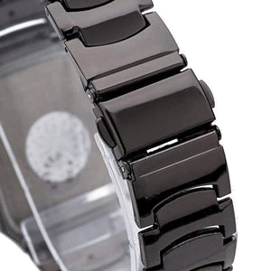 Planet Gates Full Black Man Size Brand Man Woman Lovers Clocsk Full Black Stainless Steel Quartz Wrist Watch Folding Clasp Gift Dress Watches