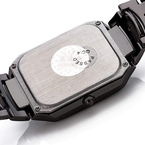 Planet Gates Full Black Man Size Brand Man Woman Lovers Clocsk Full Black Stainless Steel Quartz Wrist Watch Folding Clasp Gift Dress Watches