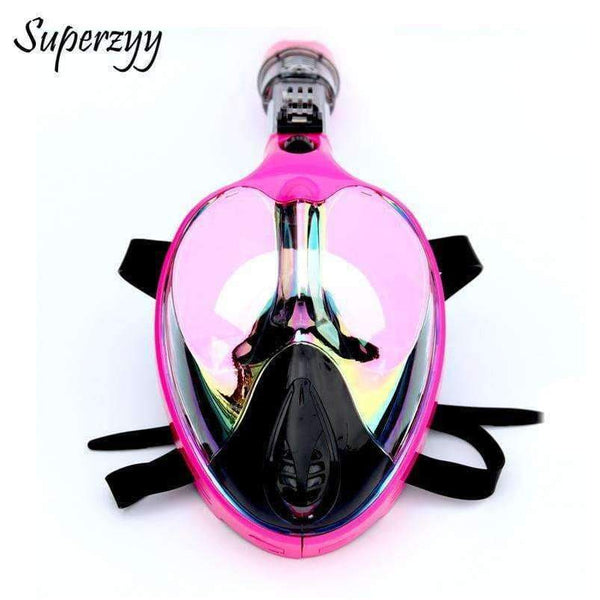 Full Face Snorkeling Masks Panoramic View Anti-Fog Anti-Leak Swimming Snorkel Scuba Underwater Diving Mask Gopro Compatible