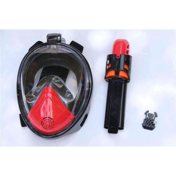 Planet Gates Full Face Snorkeling Masks Panoramic View Anti-fog Anti-Leak Swimming Snorkel Scuba Underwater Diving Mask GoPro Compatible