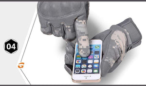 Planet Gates Full Finger Glove Airsoft Cycling Gloves Touch Screen Camouflage Tactical Mittens Military Combat Shooting Paintball Hiking Men