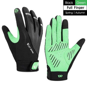 Planet Gates Full Finger Green / S / China Summer Cycling Gloves MTB Mountain Road Bike Half Finger Gloves Men Women Bicycle Gym Fitness Non-slip Sports Gloves