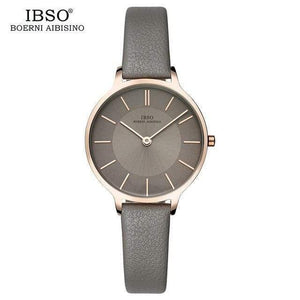 Planet Gates Full Gray Quartz Watch Women Genuine Leather Women Watches  Luxury Ladies Watch Montre Femme