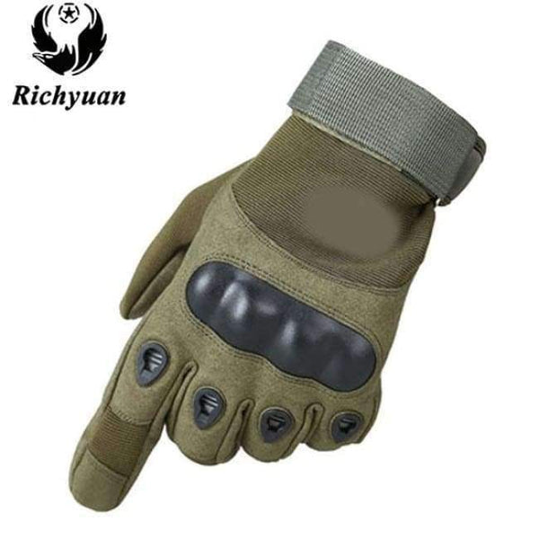 Planet Gates full green / L Us Military Tactical Gloves Outdoor Sports Army Full Finger Combat Motocycle Slip-resistant Carbon Fiber Tortoise Shell Gloves