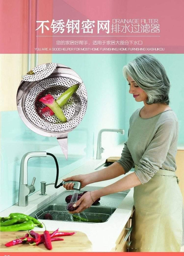 Full-hole Stainless Steel Bathroom Washbasin Hair Filter Kitchen Tools Sink Floor Drain Anti-blocking Home Accessories