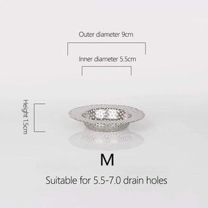 Full-hole Stainless Steel Bathroom Washbasin Hair Filter Kitchen Tools Sink Floor Drain Anti-blocking Home Accessories